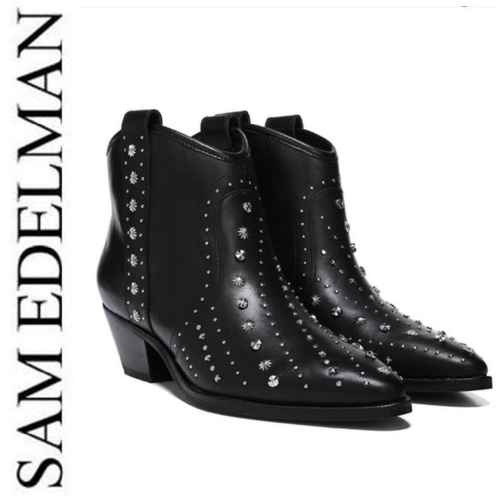 Sam Edelman Studded Leather Booties - Picture 1 of 8